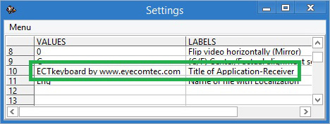 Connecting ECTtracker and ECTkeyboard to send key codes