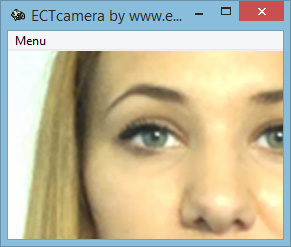 The image with adjusted position and zoom. Focused on the right eye of the user