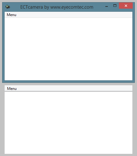 ECTcamera with the frame (up) and without it (down)