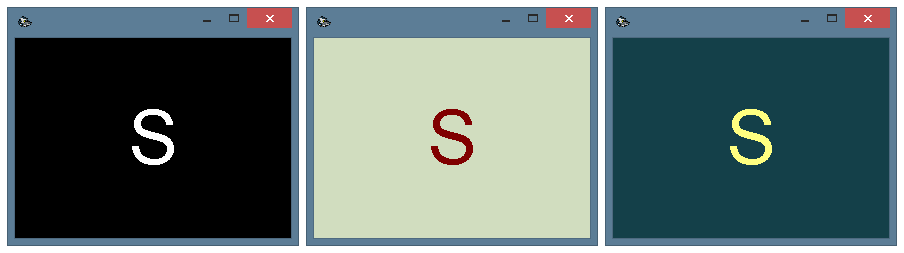 Color schemes for the current symbol window