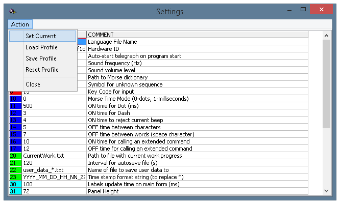 Applying new parameters