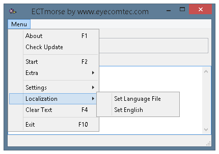 Additional 'Localization' menu