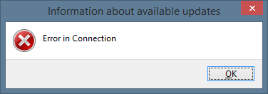 Program is unable to check for availability of updates