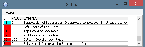 ECTmouse settings panel, parameters 46-54