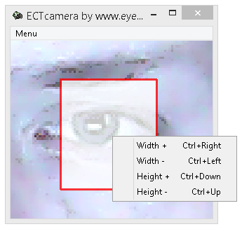 The grab form size changing menu