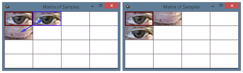 Switching samples in the Matrix of Samples