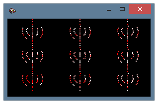 The SCO9 window for various recognition structures: The first row – structures for RGB scheme, the second – structures for delta RGB, the third – structure for HSL scheme