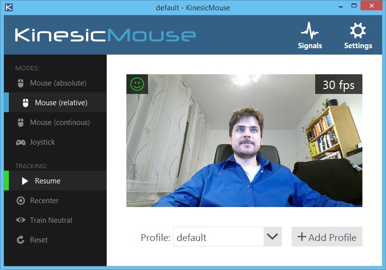 Kinesic Mouse Main Window