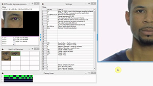 ECTtracker - example of calibration process for one eye