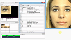 Example of tracker calibration process for one eye - ECTtracker