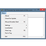 Main menu of the program