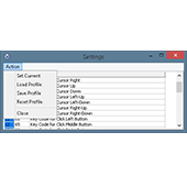 Additional menu of settings panel
