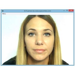 Program operating with a webcam. Resolution 640x480, distance to the face of the user ~ 30cm