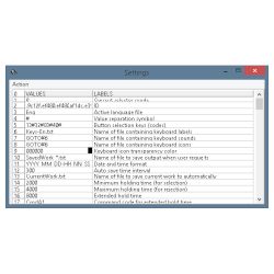 The settings window of ECTkeyboard