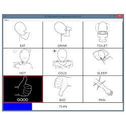 Appearance of simplified keyboard with icons